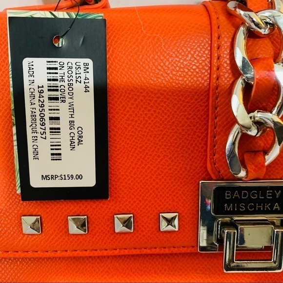 NWT Badgley Mischka Coral Crossbody Purse - Picture 2 of 4
